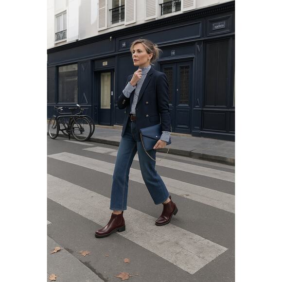 J.Crew Navy Faux Leather Envelope Clutch w/ Chain – Heritage Holiday Gift NWT - Picture 6 of 13